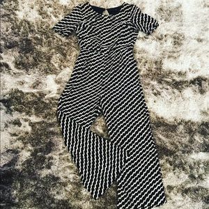 Chevron jumpsuit with cutout back